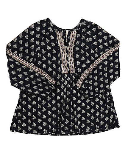 【Lady like】プリント刺繍ブラウス