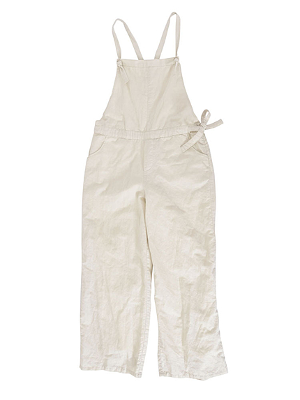 【Casual】リネン混デザインサロペット