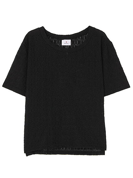 フラワーレースTシャツ