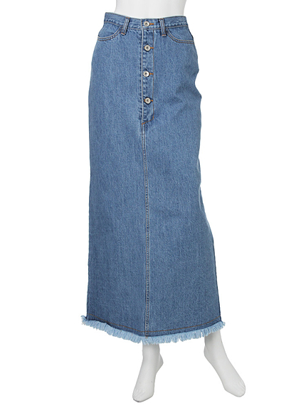 ライトデニムフレアスカート