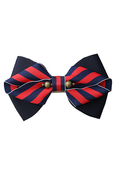 ストライプリボンバレッタ