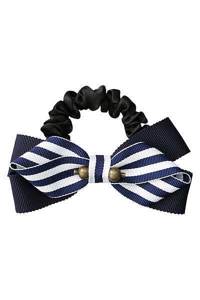 ストライプリボンシュシュ