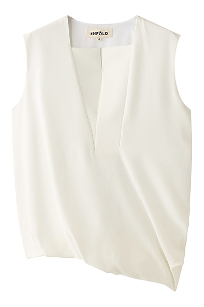 ACダブルクロスアシンメトリーブラウジングプルオーバー