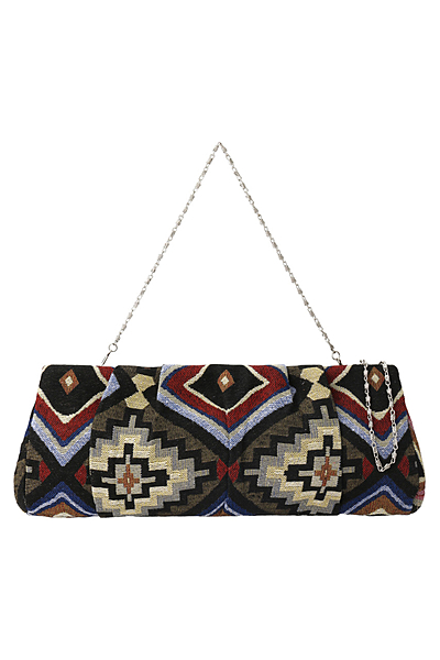 配色クラッチバッグ