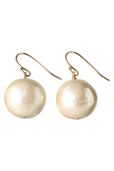 【anq.】コットンパールフックピアス