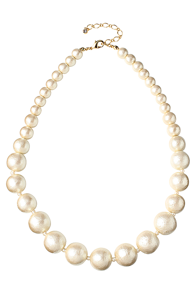 【anq.】コットンパールショートネックレス