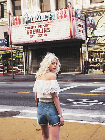 【FEMININE】コットンレースオフショルトップス