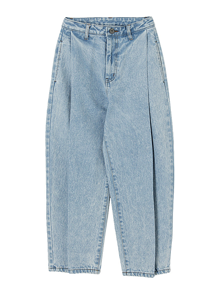 【CASUAL】タックワイドデニムパンツ