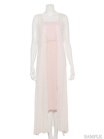 ノースリニットロングベスト