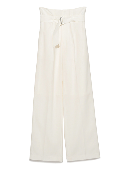 ベルト付きワイドパンツ