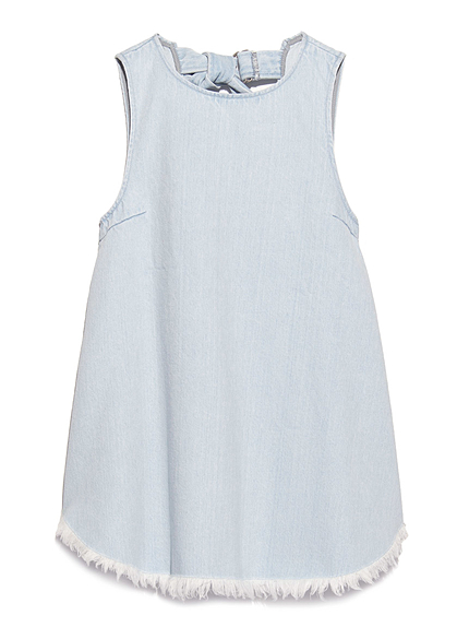 バックベルトデニムトップス