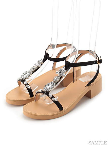 ビジューサンダル