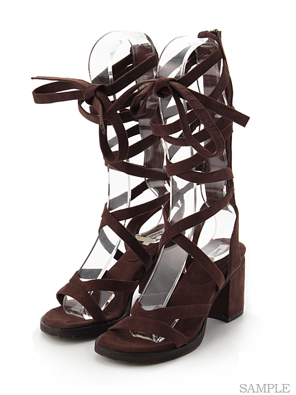 レースアップサンダル