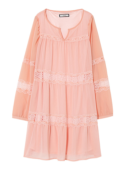 レースシフォンワンピース