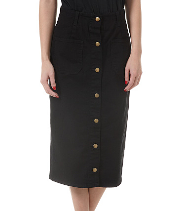 FRONT BUTTON DENIM SKIRT