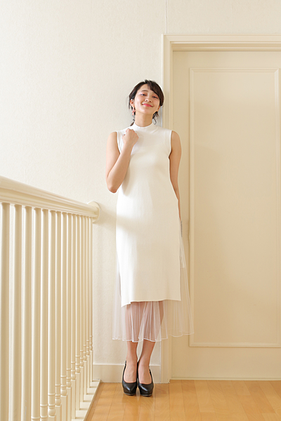 ノースリロングニットコンビOP