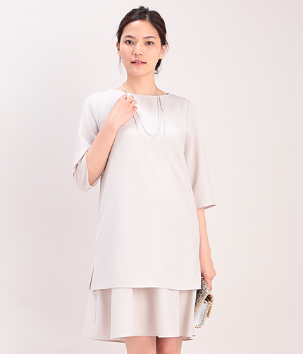 【2WAY】ボートネックワンピース