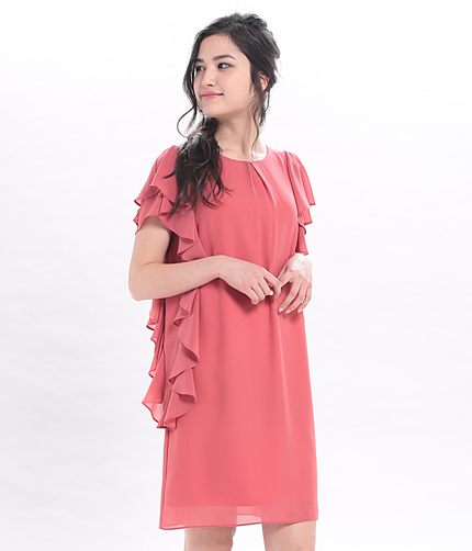 ジョーゼットフリルワンピース