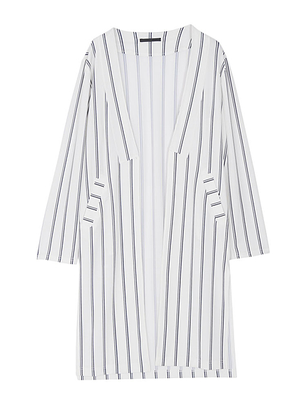 【CASUAL】ノーカラーロングJK