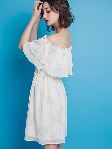フェザーシフォンワンピース