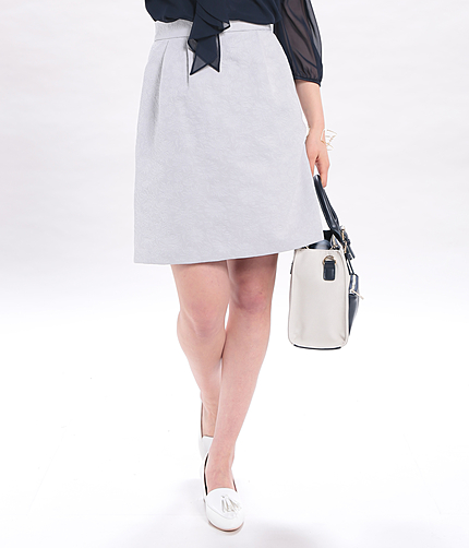 ウエストゴムタックAラインスカート