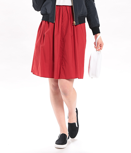 ウエストゴムタックギャザースカート