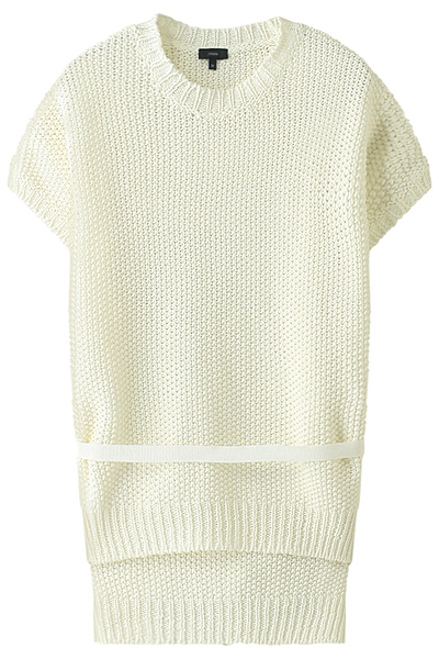 バックリボンニット