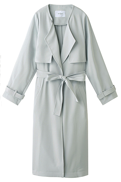 ノーカラーリラックストレンチコート