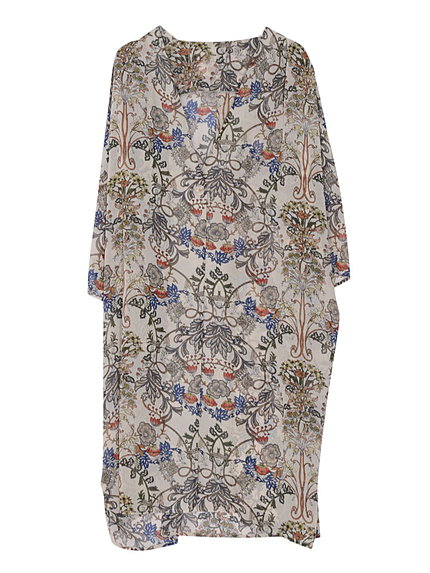 フラワーロングシャツ