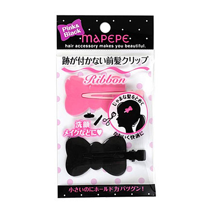 跡が付ですかい前髪クリップ リボン
