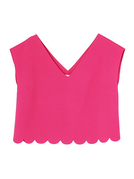 ヘムスカラップシンプルトップス