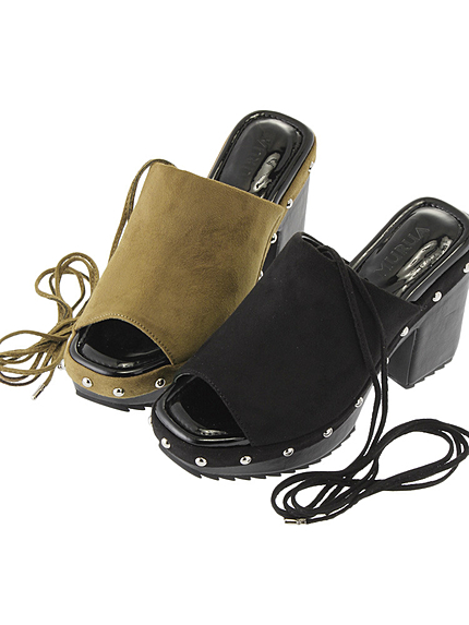 【SHOES】2WAYスクエアサンダル