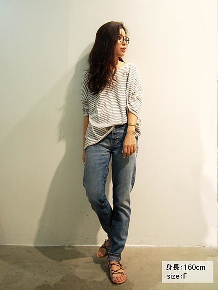 【Casual】ボーダールーズドルマンロンTee