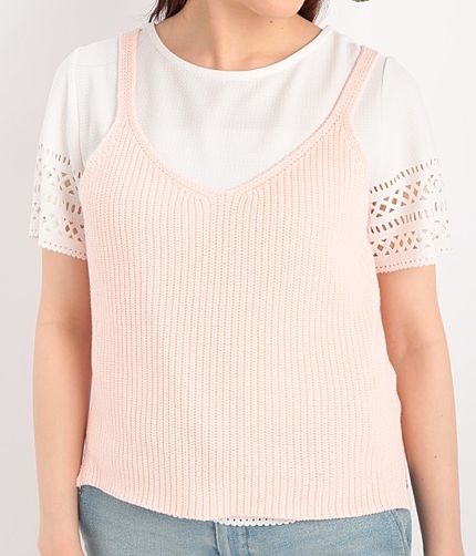 畦編ハートネックビスチェ