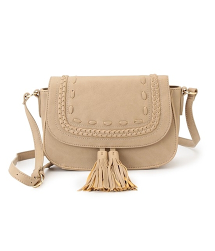 編み込みフラップショルダーバッグ