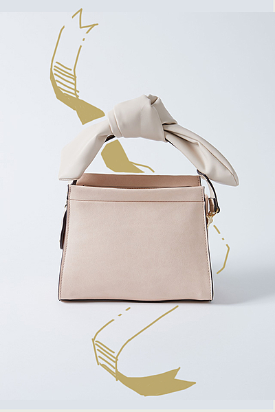 リボンハンドルスクエアバッグ