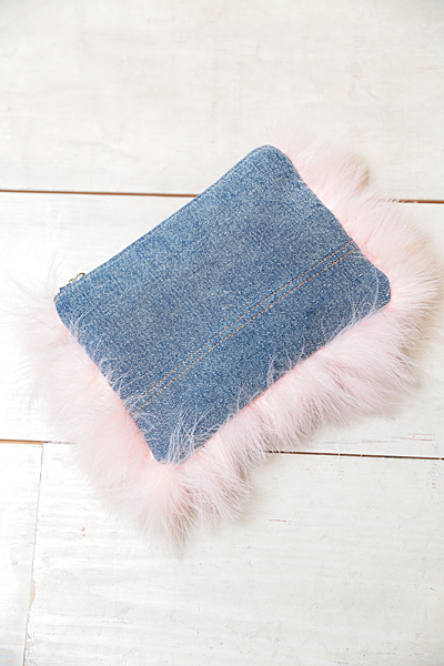 デニムフェザーポーチ