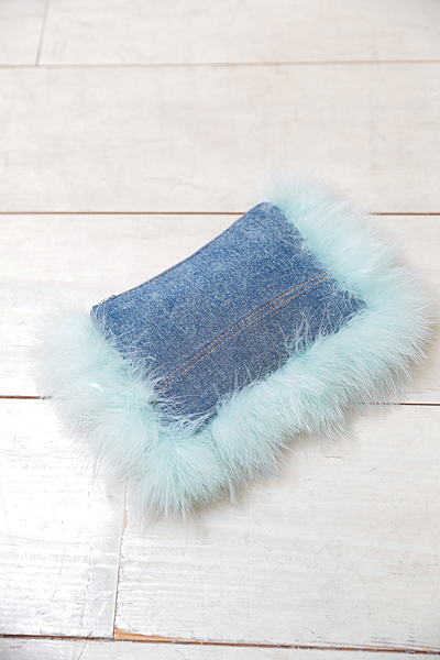 デニムフェザーポーチ