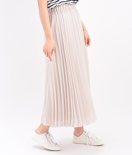 ウエストゴムプリーツスカート