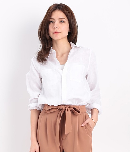 【FRENCH LINEN】ベーシックシャツ
