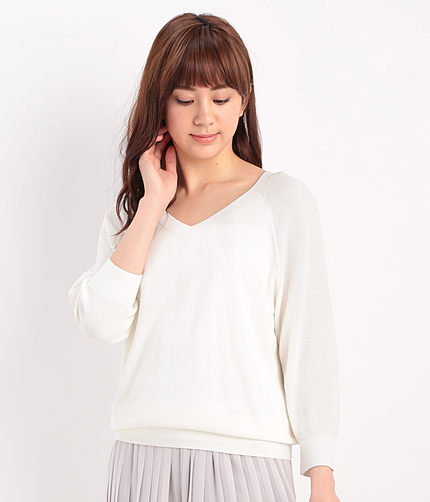 【ICE CUTE（R）】【2WAY】畦切替ニットプルオーバー