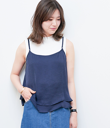 ビンテージサテンフレアキャミソール