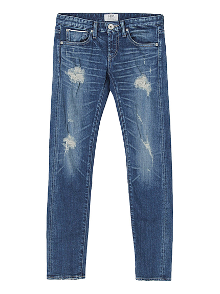 ストレートスリムセルビッチデニムパンツ