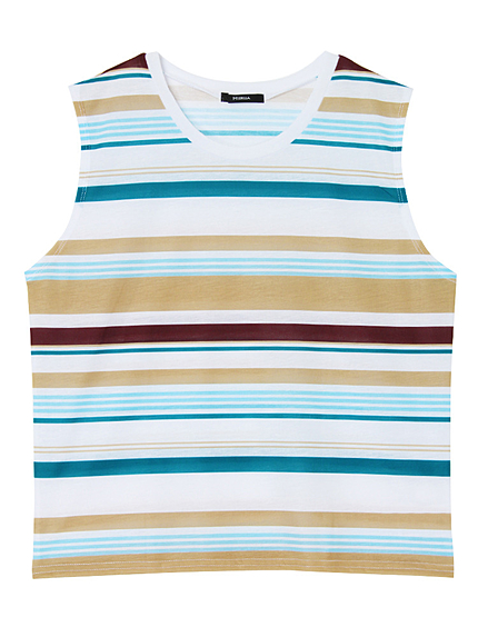 【CASUAL】マルチカラーボーダータンクトップ