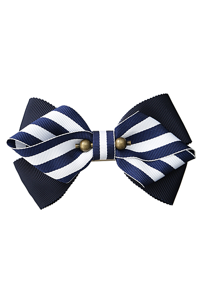 ストライプリボンバレッタ