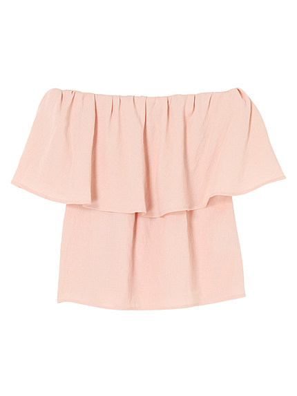 リネンライクオフショルトップス