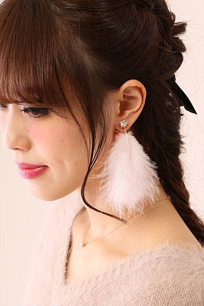 ドリーミーフェザー2wayピアス