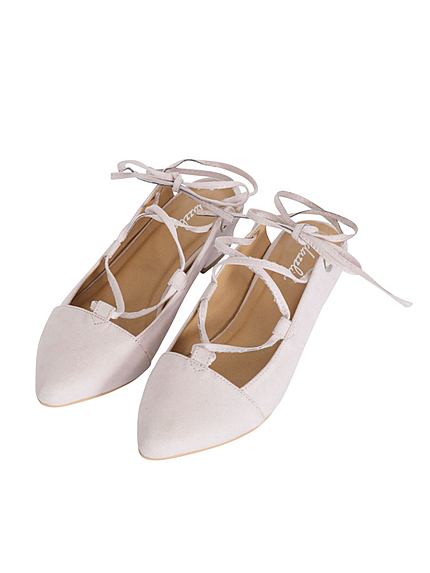 【goods】レースアップローヒールシューズ