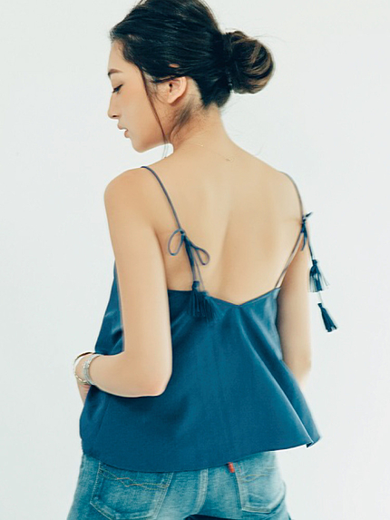 【Classy】サテンキャミトップス
