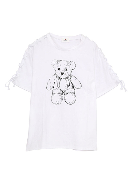 レースアップくまTシャツ